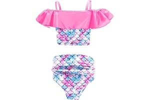 DNFUN Girls Bathing Suits Two Piece Kids Swimsuits Summer Beach Swimwear