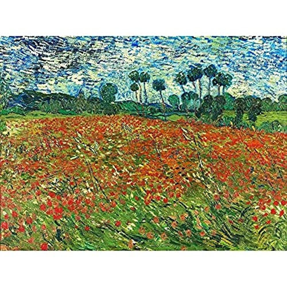 Vincent Van Gogh Poppy Field Art Print Canvas Premium Wall Decor Poster Mural