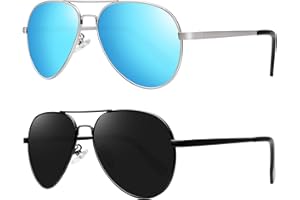 WOWSUN Kids Polarized Aviator Sunglasses for Boys Girls with UV 400 Protection