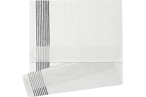 DEVANT SPORT TOWELS Devant Sports Towels Extra Large Caddy Golf Towel, White/Black Stripes