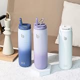 BOTTLE BOTTLE 950ml Insulated Stainless Steel Water Bottle with Straw White view 6