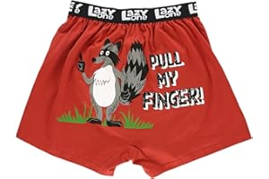 Lazy One Funny Animal Boxers, Novelty Boxer Shorts, Hunorous Kids' Underwear, Gag Gifts for Boys
