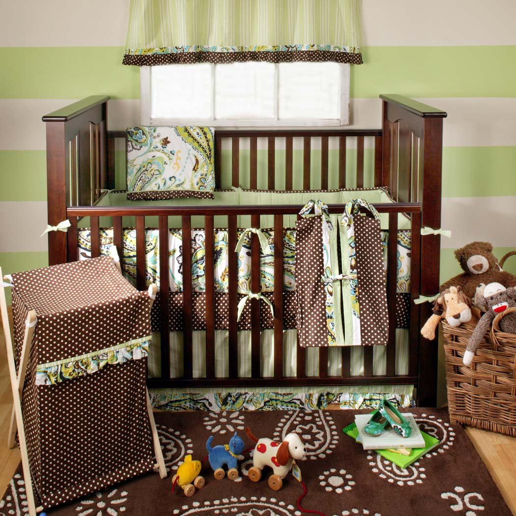 lime green baby bedding