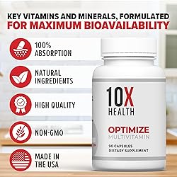 10X Health Optimize Methylated Multivitamin for Men