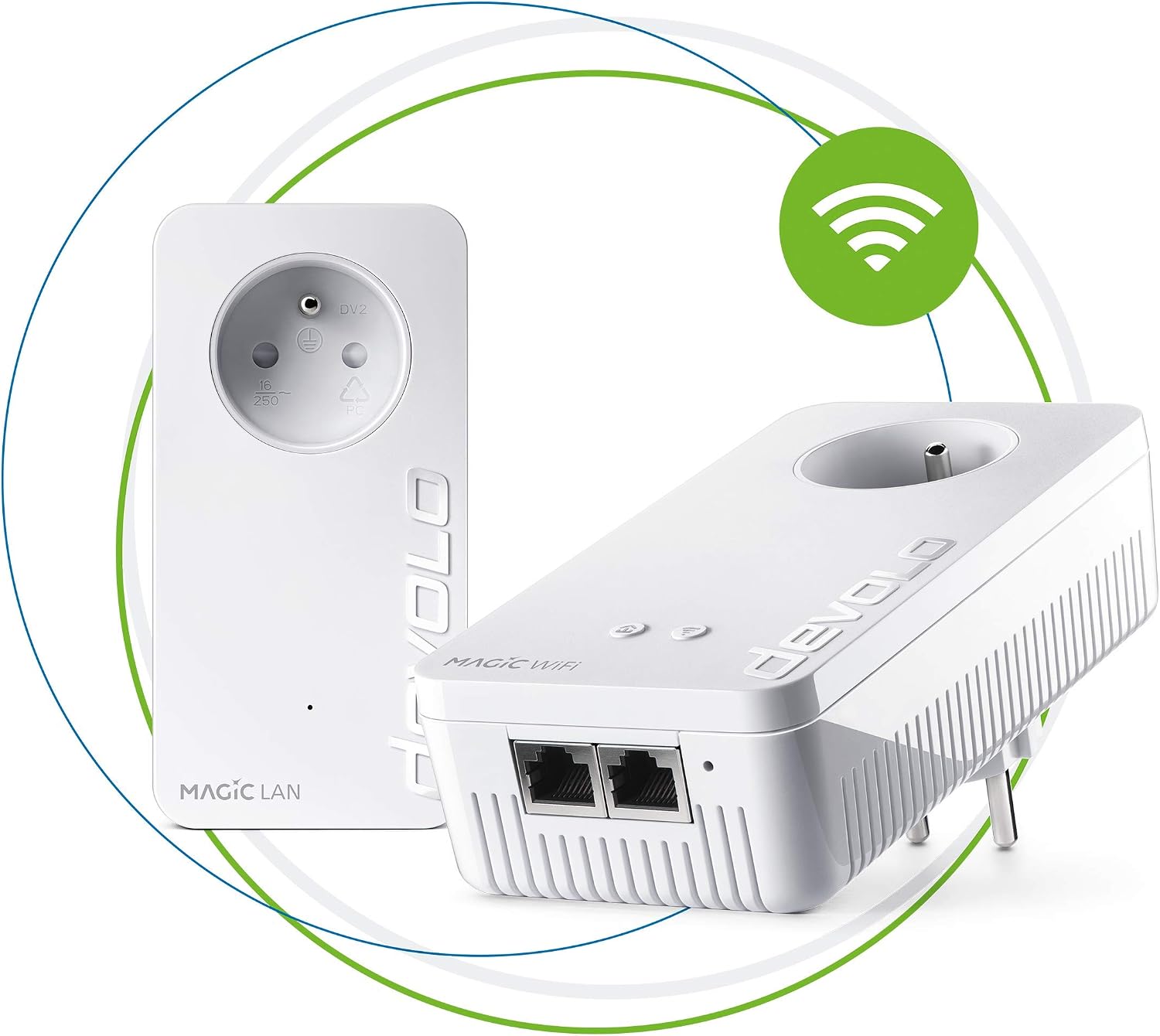 Devolo Magic 2-2400 WiFi AC Next - Adaptateur Powerline Mesh 2400 Mbps - 2 Ports Gigabit - Pour Streaming 4K