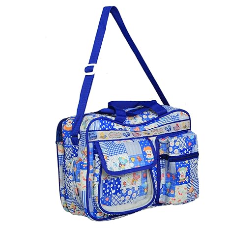 Kuber Industries Mamas Bag, Baby Carrier Bag, Diaper Bag, Travelling Bag (Blue) - KUB392