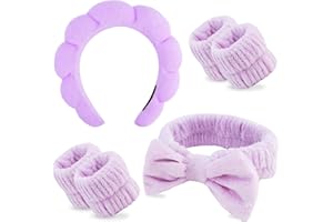 Chanaco Makeup, Skincare & Face Wash Headband, Wrist Towels, Spa Headband, Teen Girl Gifts, Hair Accessories for Women & Girls