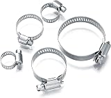 WELHAEPI 20 Pcs Hose Clips Adjustable 6-51mm 304 Stainless Steel Jubilee Clips view 5