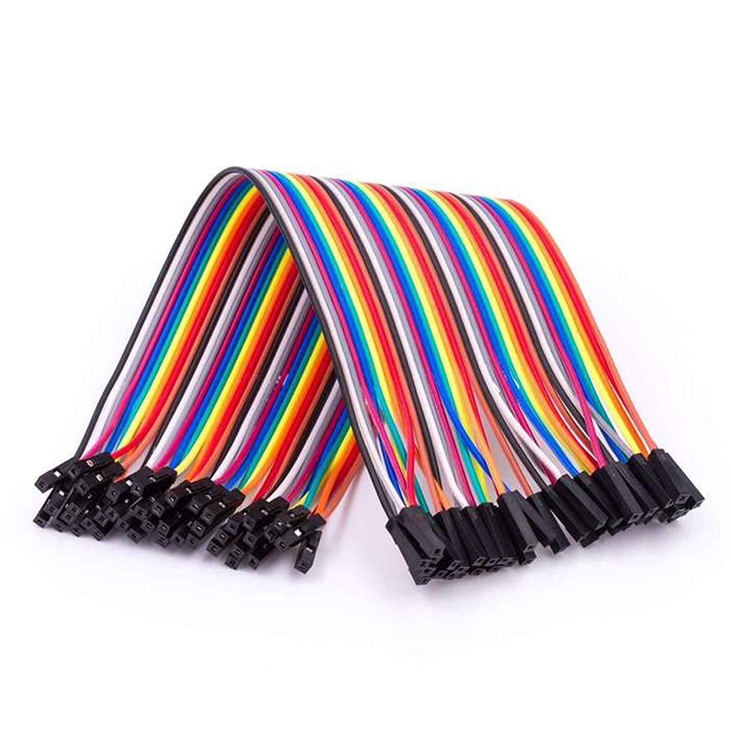 AZDelivery Breadboard Jumper Wire Cable 40 Pin Female to Female F2F Ribbon Cables compatible with Arduino and Raspberry Pi Including E-Book!