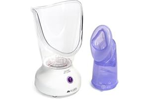 Mabis Steam Inhaler with Adjustable Facial & Nasal Mask (FSA/HSA) - Natural Vapor Inhaler Therapy for Sinus Relief, Skincare, & Pore Cleansing | Plug-in Vaporizer Humidifier - 60ml Liquid Capacity