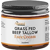 Tallow Face Moisturizer NON-GREASY Grass Fed Beef Tallow for Skin Care- Handmade Tallow face Cream-Sensitive & Dry Skin (LAVENDER VANILLA)