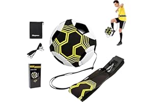 Soccer/Volleyball/Rugby Trainer, Solo Practice Soccer Ball Trainer with Adjustable Waist Belt & Elastic Cord – Soccer Trainin