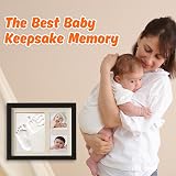 PewinGo Baby Footprint Handprint Clay Kit Black Frame view 2
