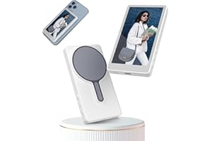 VITANO Magnetic Phone Vlog Selfie Monitor Screen, Portable Back Camera Monitor with Wireless Connection, Low Latency, Bluetooth Remote with 1800mAh for TikTok/YouTube Live Streaming (White)