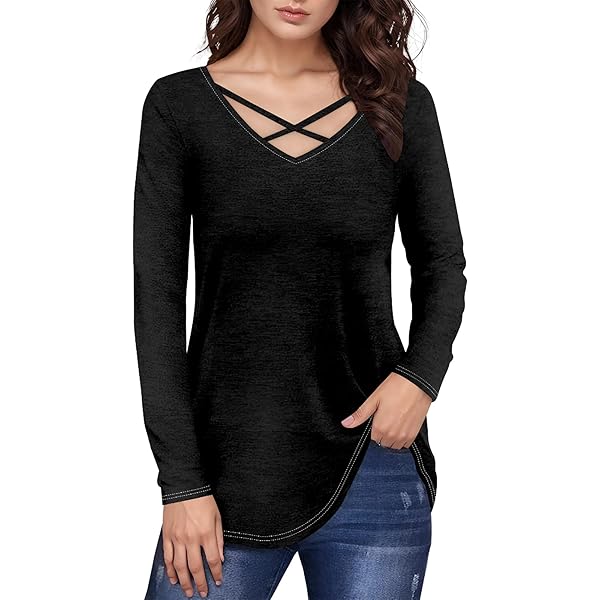 Womens Knit Henley Shirts Sexy Square Neck Tops Long Sleeve Slim