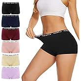 Desanlapi Women's 6 Pack Stretch Cotton Underwear Ladies Sport Boy Short