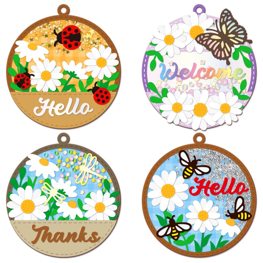 GLOBLELAND 26 Styles Bee Shaker Flower Cut Dies - Carbon Steel Cutting Dies Stencils for DIY Scrapbooking, Photo Album, Decorative Embossing Paper Card