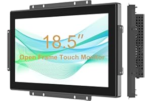 Senisway 18.5 Inch Open Frame Capacitive Touch LCD Monitor Surface is IP65 Waterproof 1366x768 @ 60Hz TFT LCD IK08 Input Industrial Touch Monitor 10 Finger Capacitive Touch