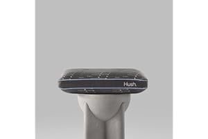Hush Graph-Iced Memory Foam Pillow with Graphite-Infused Cooling Core, Breathable Ventilated Design, Slim Profile, Removable 
