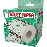 Crappiest Gift Funny Toilet Paper - 3-Ply Prank Gag Roll | 3-ply septic safe printed roll; gag gifts for men and women, office prank, and birthday gift