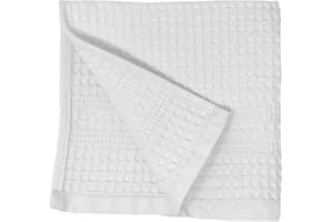 GILDEN TREE Waffle Towel Quick Dry Thin Exfoliating Washcloths for Face Body, Classic Style (White)