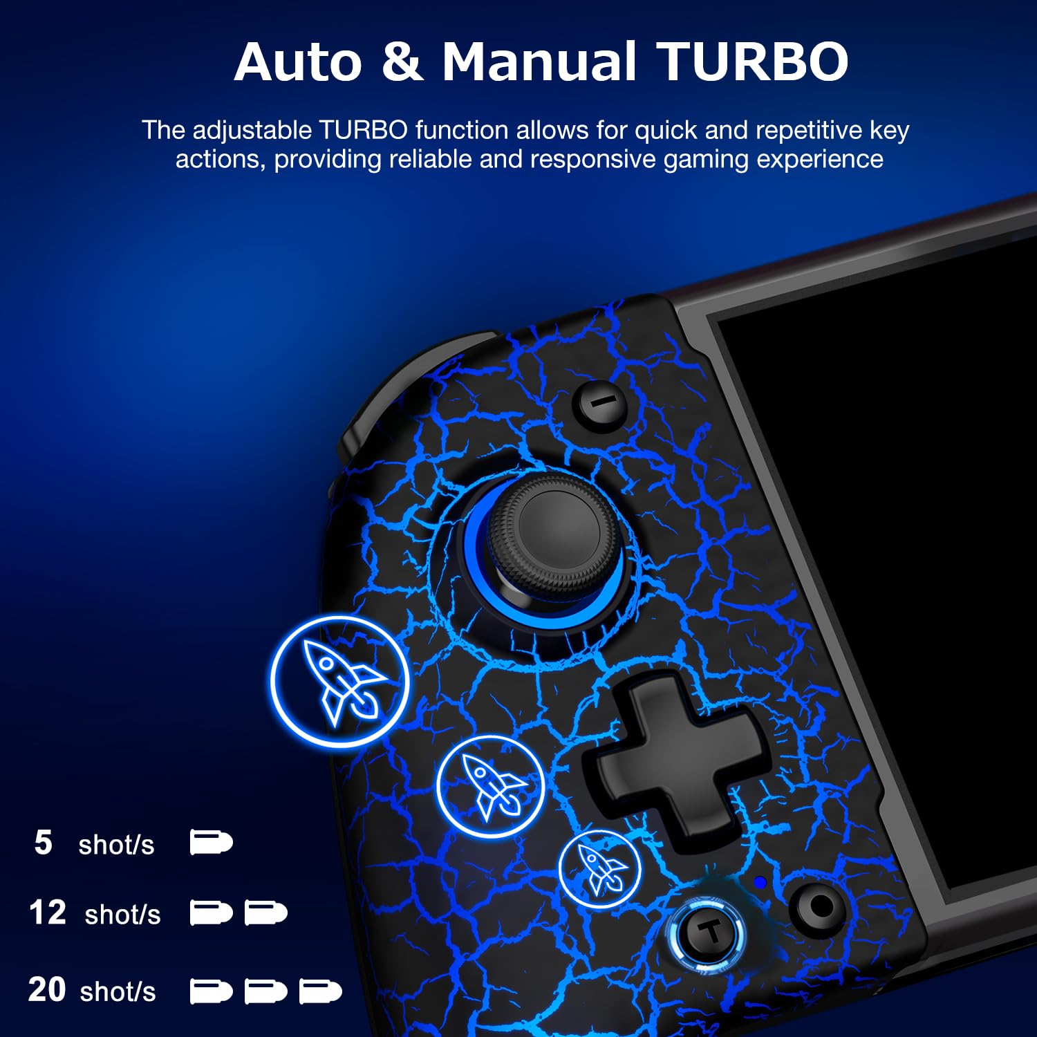 Spican Switch Controllers for Nintendo Switch/OLED, Hall Effect Wireless Pro Controller One-Piece Joypad, Full-Size Ergonomic Handheld Mode Gamepads with 17 Colors Light/Battery/Turbo/Macro/4 Game Slot