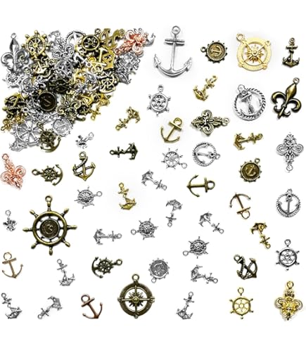 SUNNYCLUE 1 Boîte 80 Pièces Breloques Robot En Vrac Breloques