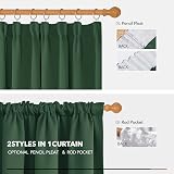 Deconovo Blackout Curtains Pencil Pleat Living Room 2 Panels 140 x 240 cm Dark view 5