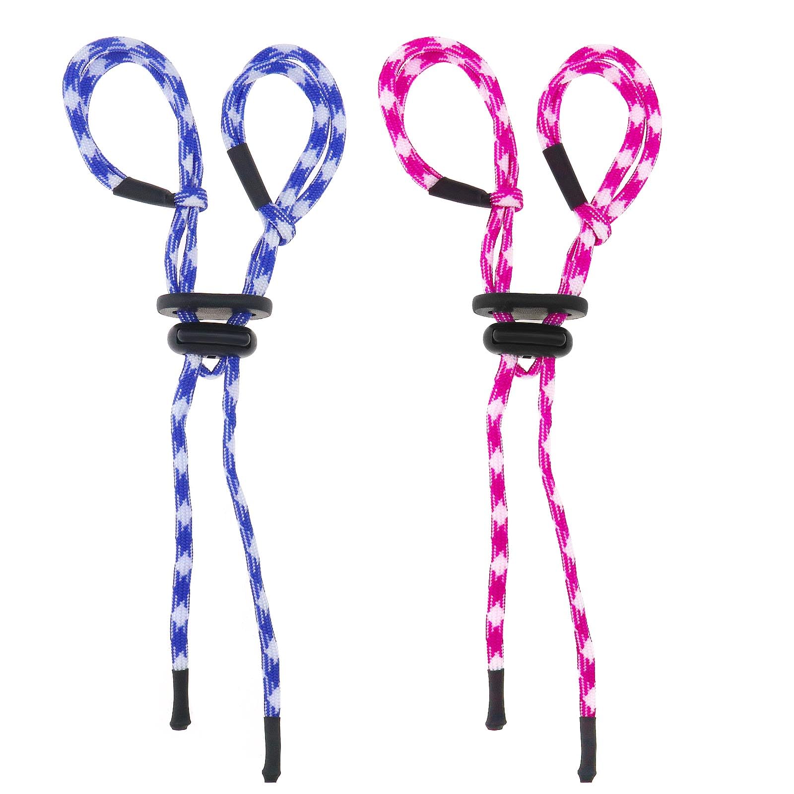ECSiNG 2PCS Archery Finger Sling Adjustable Recurve Bow Fingersling Archery Bow Rope for Recurve Bow Replacement Accessories Pink & Blue