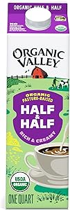Organic Valley Ultra Pasteurized Organic half & half, 32 Fl Oz