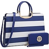 Womens Handbag Top Handle Shoulder Bag Tote Satchel Purse Work Bag with Matching Wallet