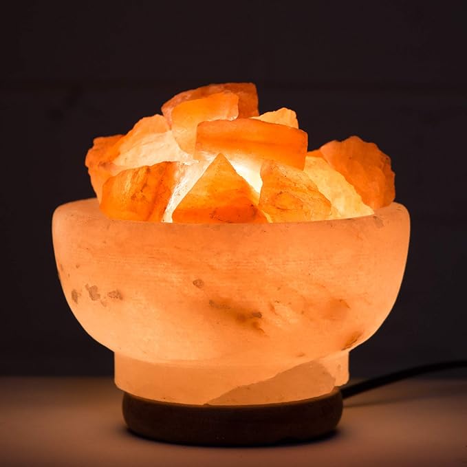 Klass Home Collection Large Himalayan Natural Pink Rock Crystals Salt FIRE BOWL LAVA MAGIC LAMP Klass Home Collection Large Himalayan Natural Pink Rock Crystals Salt FIRE BOWL LAVA MAGIC LAMP
