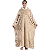 NAITEWELSE Cozy Wearable Blanket Hoodie, Oversized Hooded Blanket Sweatshirt, Birthday Christmas Gifts for Adults
