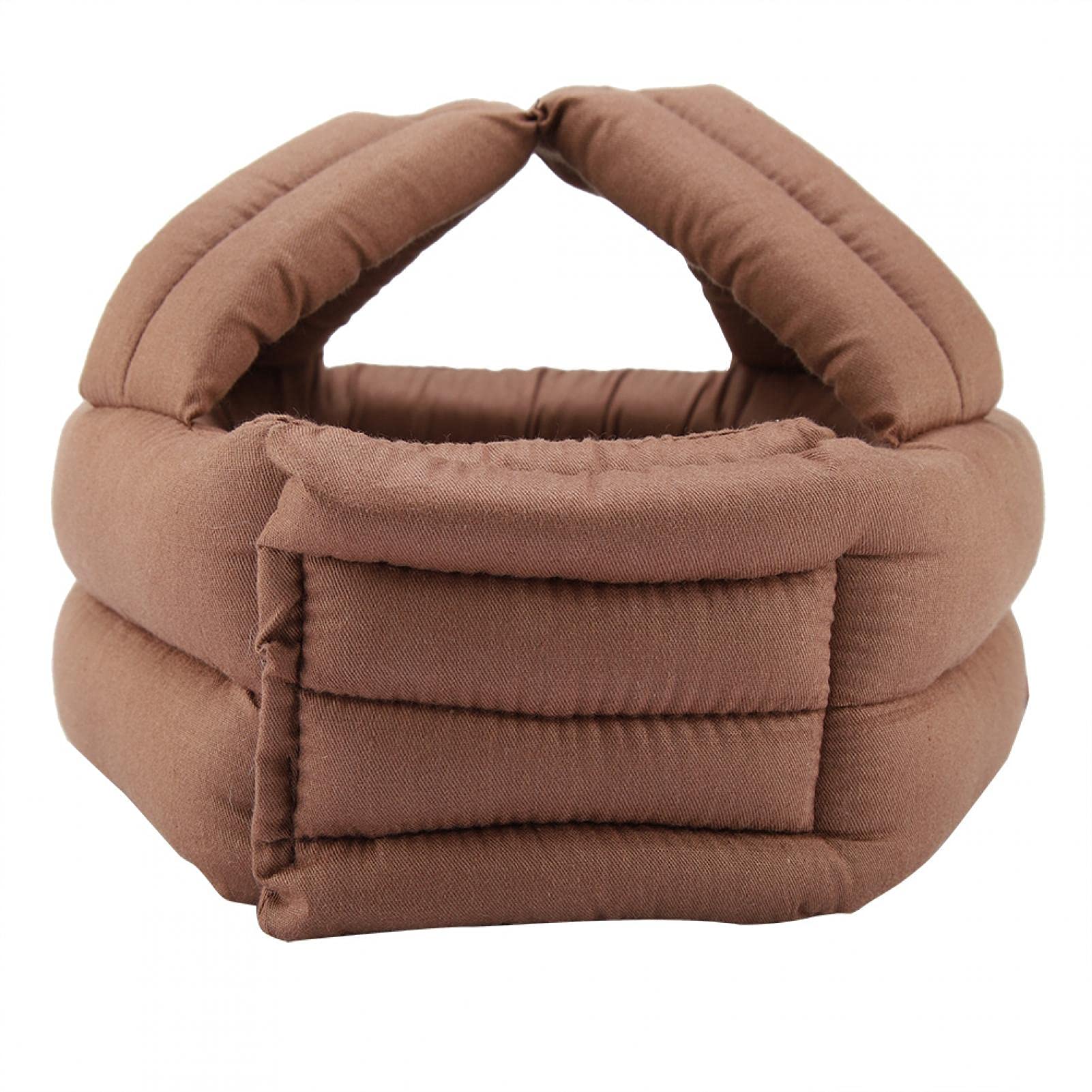 Elderly Protective Hat - Adjustable Anti-fall Helmet for Collision Prevention & Shock, Breathable Head Cap for Fall Prevention, 25.2-28.7in (Brown)