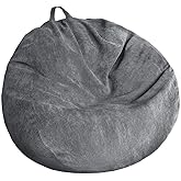 Stuffed Animal Storage Bean Bag Chair Cover (No Filler) Washable Ultra Soft Corduroy Bean Bag Cover for Organizing Plush Toys or Textile, Sack Bean Bag for Adults, Teens