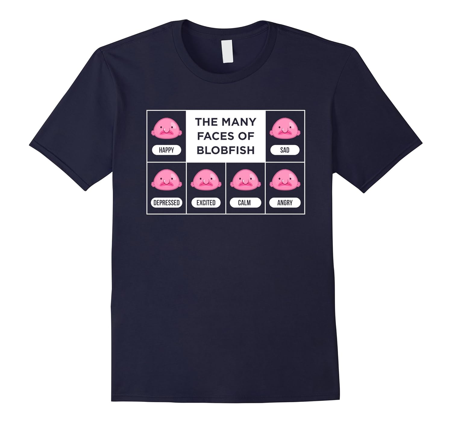 Blobfish Shirt The many faces of blobfish T-Shirt-Rose