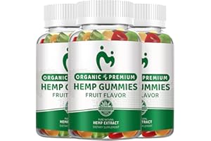 MOSRAY (3 Pack) Hemp Gummies Extra Strength - High Potency Pure Organic Hеmp Oil Infused Gummy - 100% Natural Bear Hemp Gummy for Adults- Vegan, Non-GMO - Made in USA