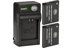 BM Premium 2 Pack of NB-11L, NB-11LH Batteries and Charger Kit for Canon PowerShot Elph 110, Elph 130, Elph 135 IS, Elph 140 