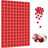 sofliym Heart Silicone Candy Molds with Scraper - Mini Heart Silicone molds for Chocolate, Hard Candy, Homemade treats(1 PCS 