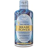 Tropical Oasis - Brain Power | Liquid Nootropic Supplement - Promotes Mental Clarity, Focus, and Memory Retention (Unflavored, 32 Servings)