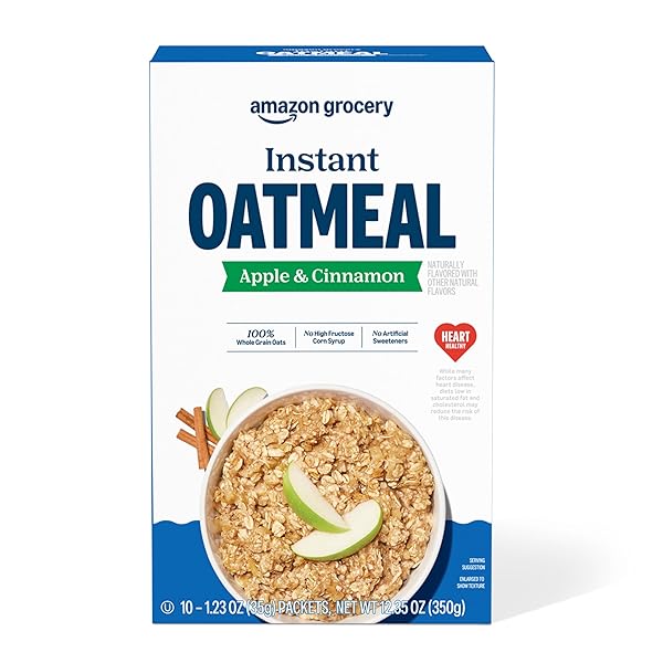 AMAZON GROCERY, APPLE & CINNAMON INSTANT OATMEAL, 1.23...