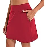 Oyamiki Women's Active Athletic Skort Lightweight Tennis Skirt Perfect for Running Training Sports Golf