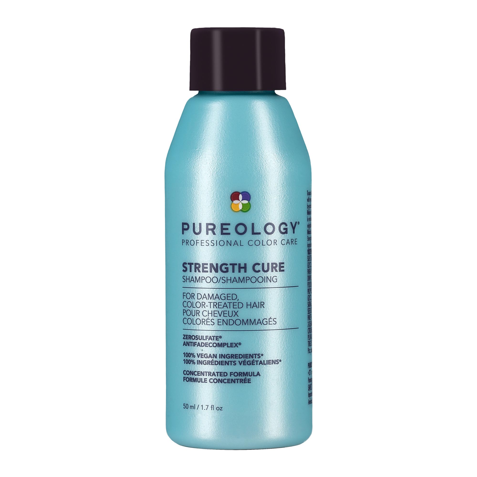 Photo 1 of Pureology Strength Cure Shampoo - For Damaged or Color Treated Hair, Hair Strengthening & Prevents Breakage, Seals Split Ends, Vegan & Sulfate-Free, 1.7 Fl Oz