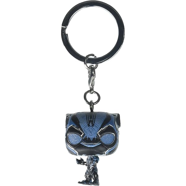 black panther funko pop keychain