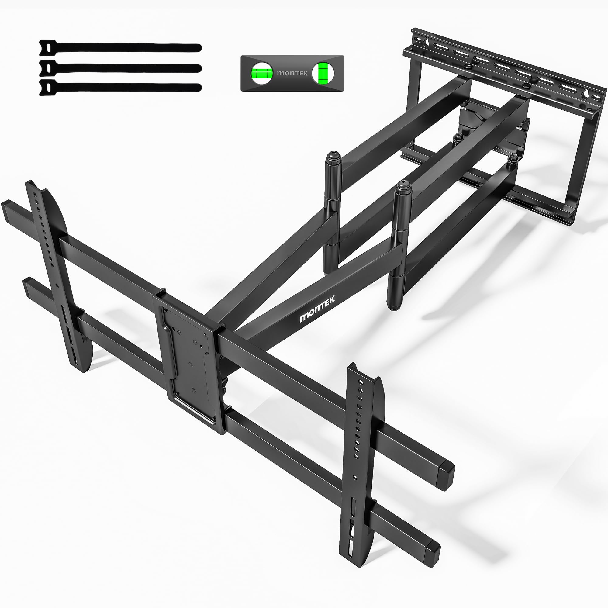 monTEK Long Arm TV Wall Mount for Most 43-90 Inch TVs, 42.5 Inch Long Extension TV Mount Swivel and Tilt, Full Motion Wall Mount Tv Bracket Fit Max VESA 800 x 400mm, Up to 132 lbs, 16”,18” Studs Image