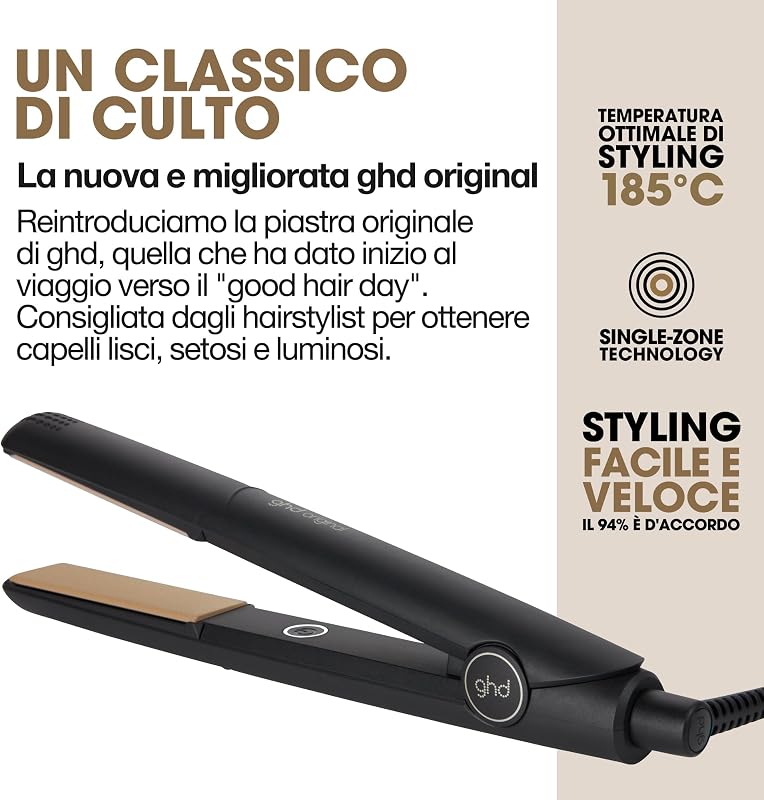 Original, Piastra Professionale in Ceramica, 24 mm, per tutti i capelli