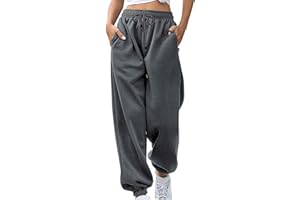 EILRGD Baggy Sweatpants Women's Cinch Bottom High Waisted Workout Active Jogger Pants 2024 Lounge Trousers with Pockets