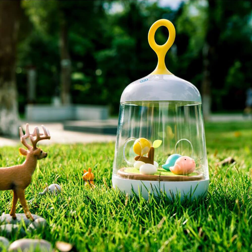 Micro Landscape Night Light Denshine Night Light, Night Light for Kids Micro Landscape Night Light with Music Box Night Lamp with 7 Color Changing Modes Best Gifts for Kids (White)