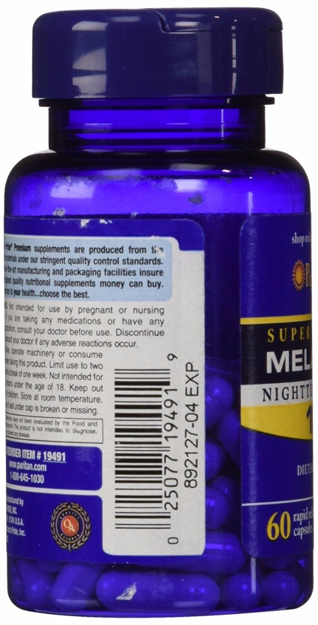 Amazon.com: Puritans Pride 2 Pack of Melatonin 10 mg Puritans Pride Melatonin 10 mg-60 Capsules: Health & Personal Care