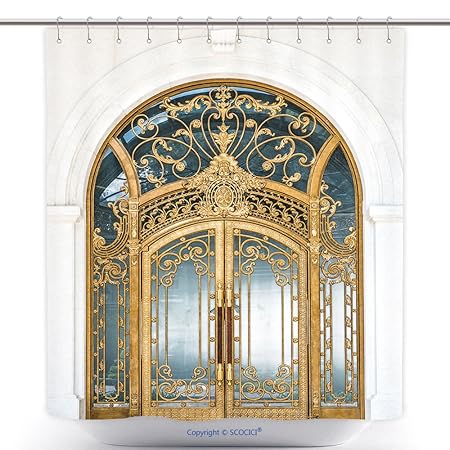 Unique Shower Curtains Beautiful Arched Doorway Door Made Of Wood